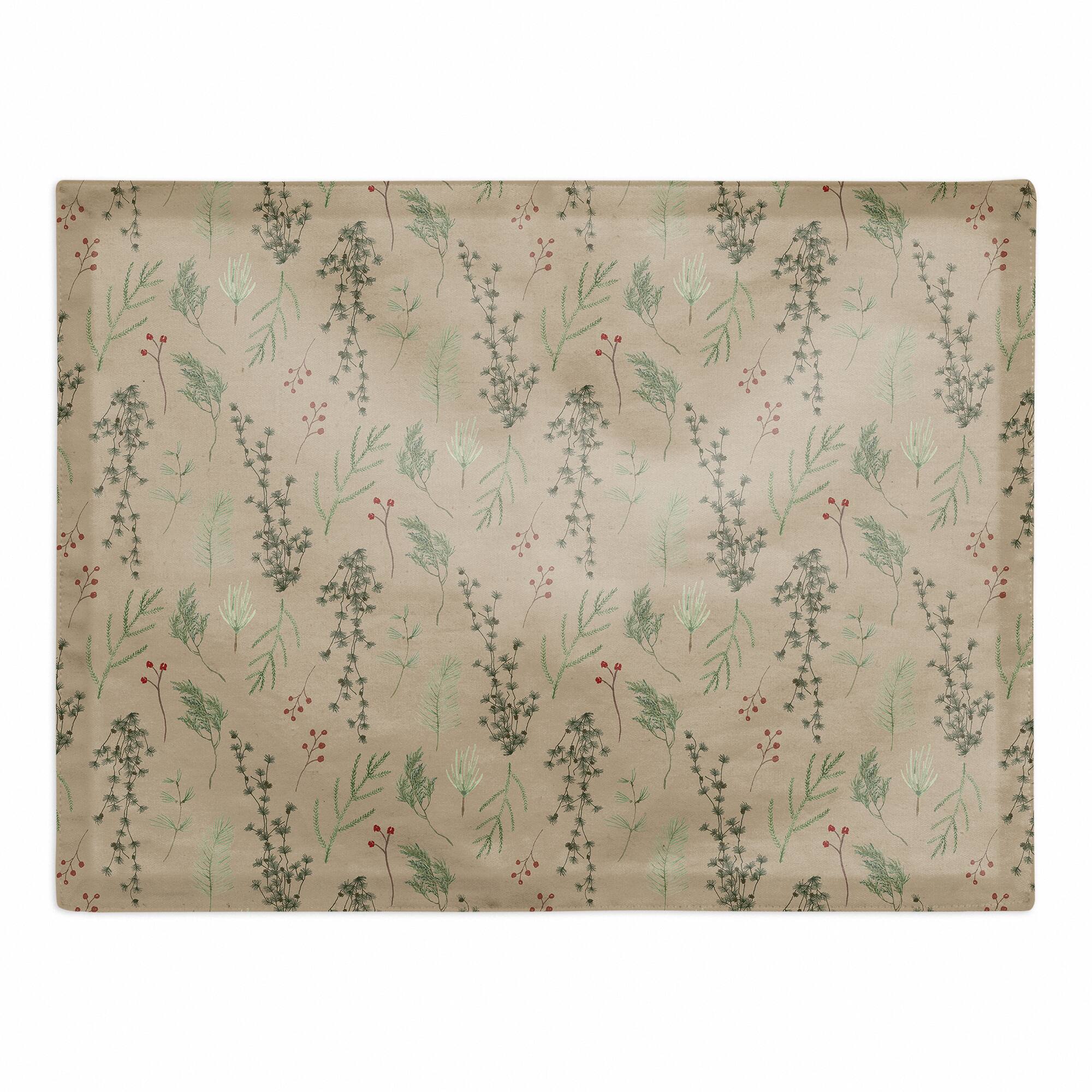 Pine Greenery on Cotton Twill Placemat